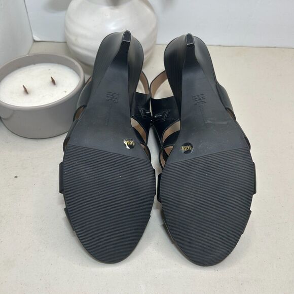 INC International Concepts Shoe Side Zip Black Open Toe Heel Women's US 10M NWOB - Picture 9 of 10